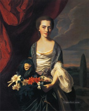  Don Arte - Sra. Woodbury Langdon Sarah Sherburne retrato colonial de Nueva Inglaterra John Singleton Copley